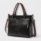 Women’s Elegant Leather Tote Bag - Large Capacity Everyday Bag - Lora