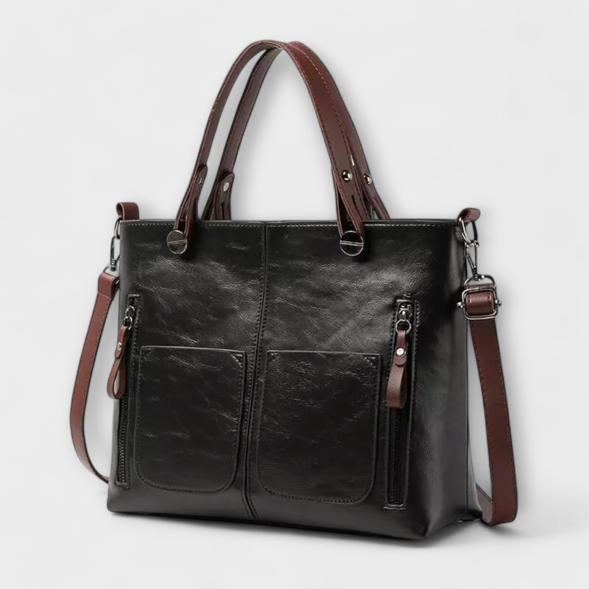 Women’s Elegant Leather Tote Bag - Large Capacity Everyday Bag - Lora