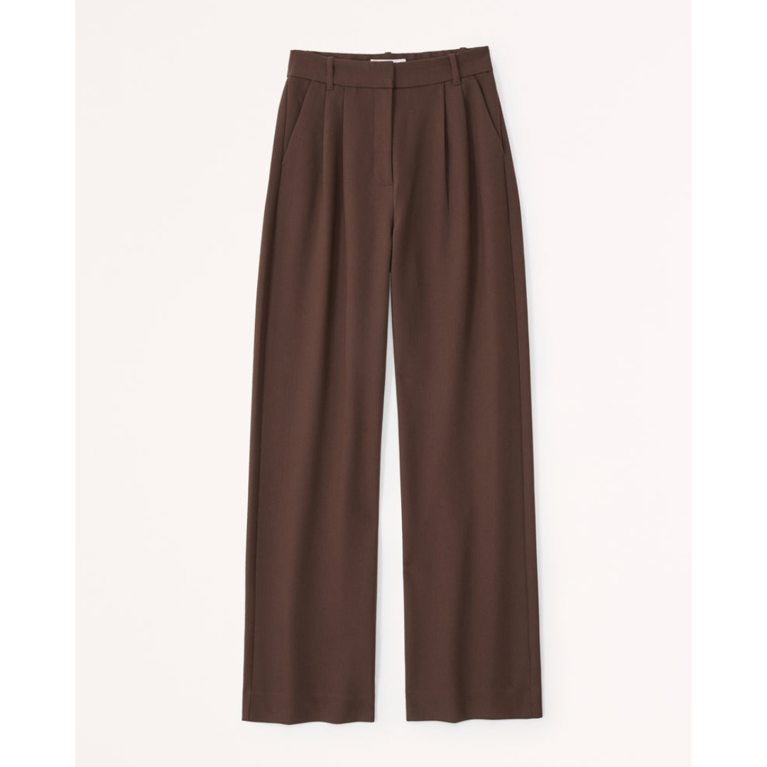 Women’s Pleated Wide Leg Pants - Relaxed Fit Tailored Trousers