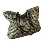 Women’s Woven Tote Bag - Lightweight Large Capacity Bag - Olivia