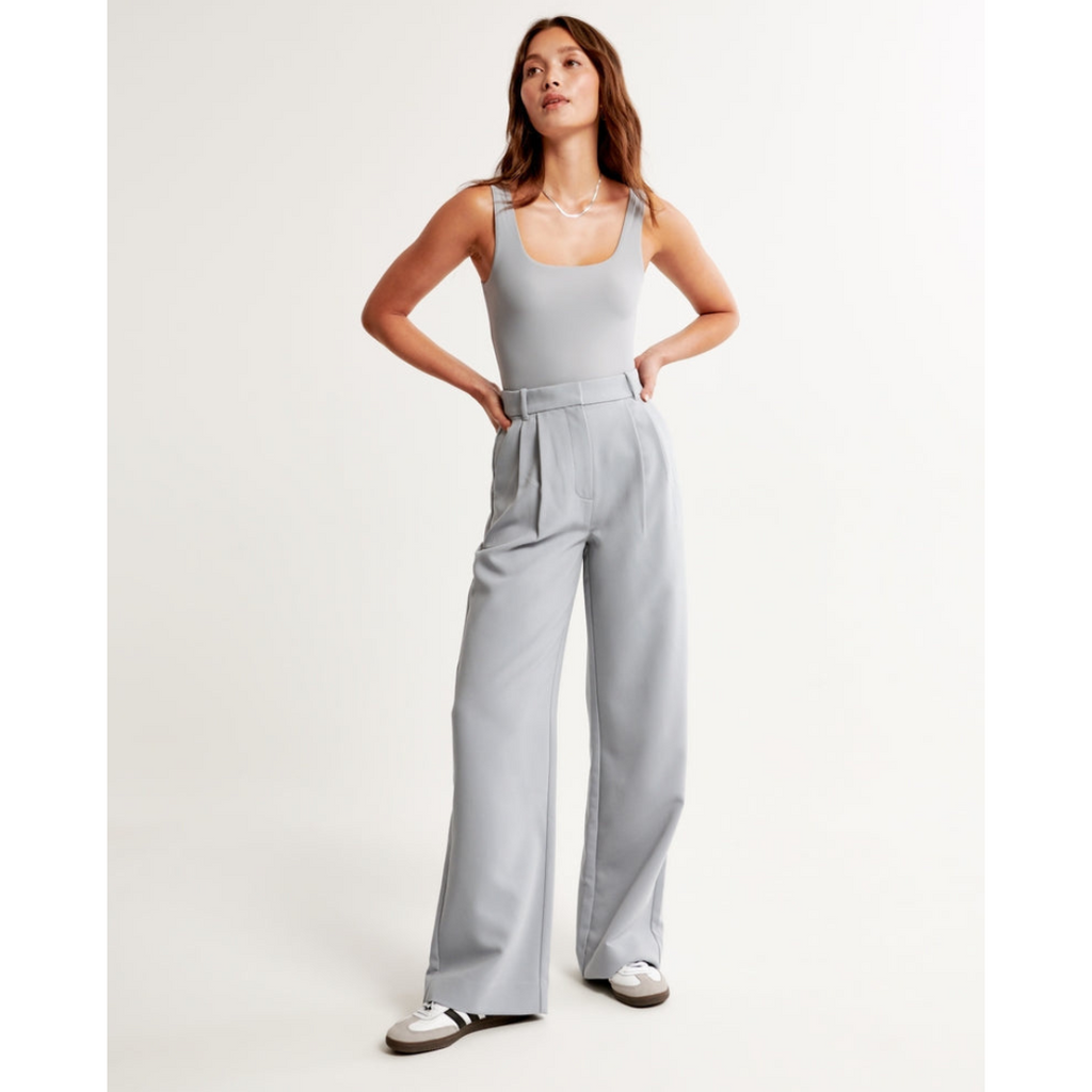 Women’s Pleated Wide Leg Pants - Relaxed Fit Tailored Trousers
