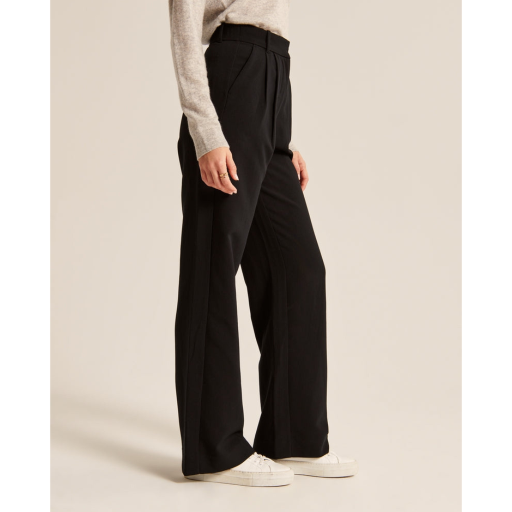 Women’s Pleated Wide Leg Pants - Relaxed Fit Tailored Trousers