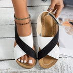 Women’s Wedge Platform Sandals - Comfortable Lift Style - Viola