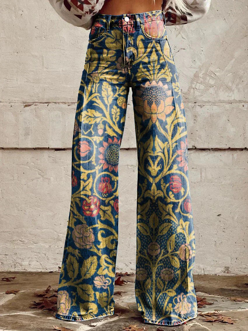 Women’s Casual Baggy Jeans - Relaxed Fit Long Denim - Ritan