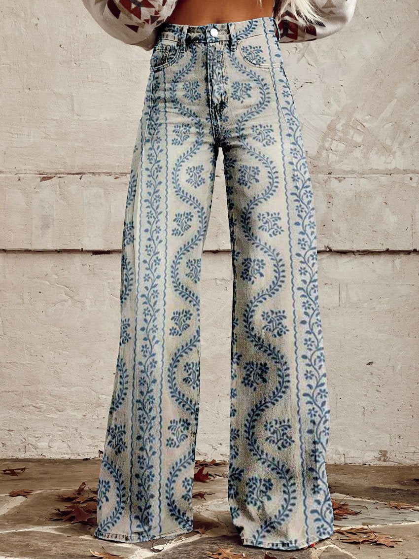 Women’s Casual Baggy Jeans - Relaxed Fit Long Denim - Ritan