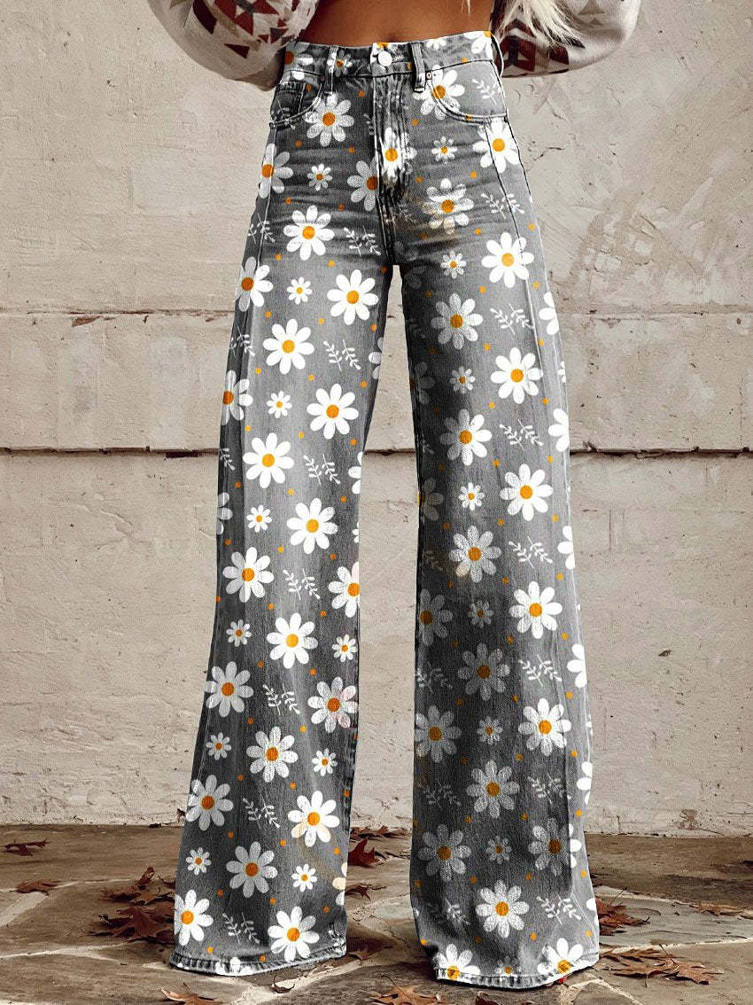 Women’s Casual Baggy Jeans - Relaxed Fit Long Denim - Ritan