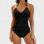 Women’s Halter Bikini Set – Solid Two Piece Swimwear – Ella