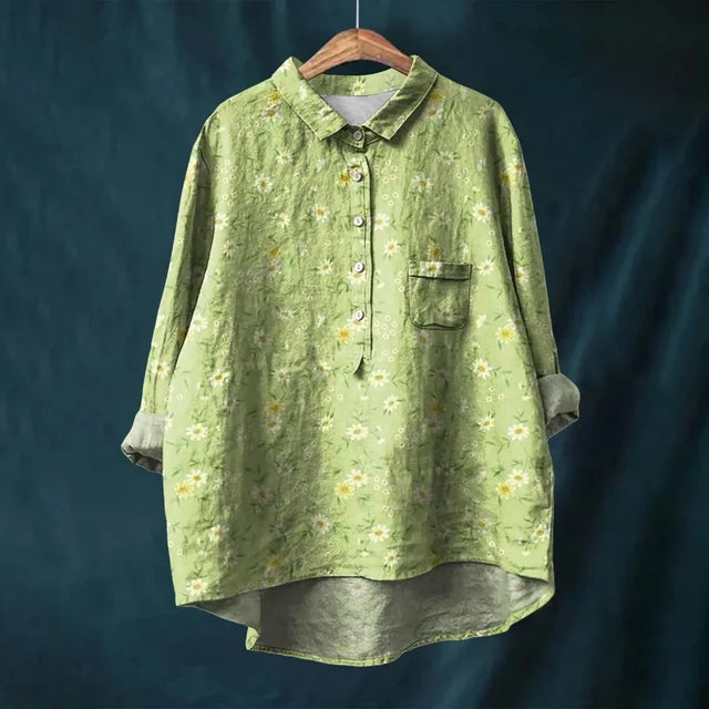 Women’s Floral Blouse – Vintage Romantic Summer Blouse – Rose