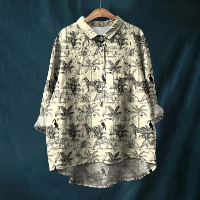 Women’s Floral Blouse – Vintage Romantic Summer Blouse – Rose