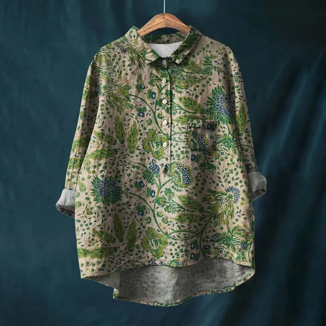 Women’s Floral Blouse – Vintage Romantic Summer Blouse – Rose