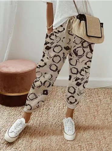 Women’s Drawstring Casual Pants - Cropped Straight Leg Trousers - CozyFlex