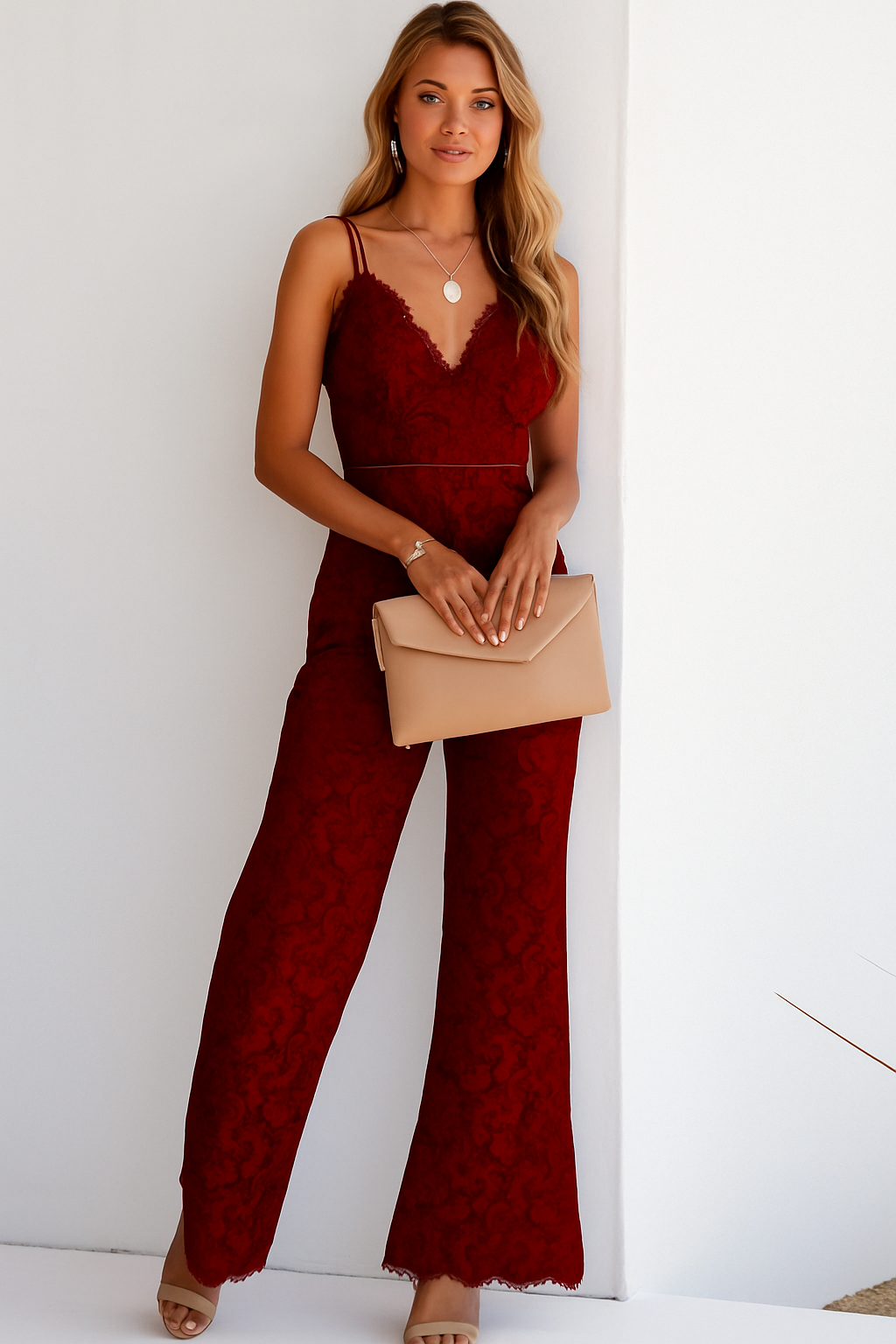 Women’s Lace Jumpsuit – Elegant Occasion Party Jumpsuit – Gabriella