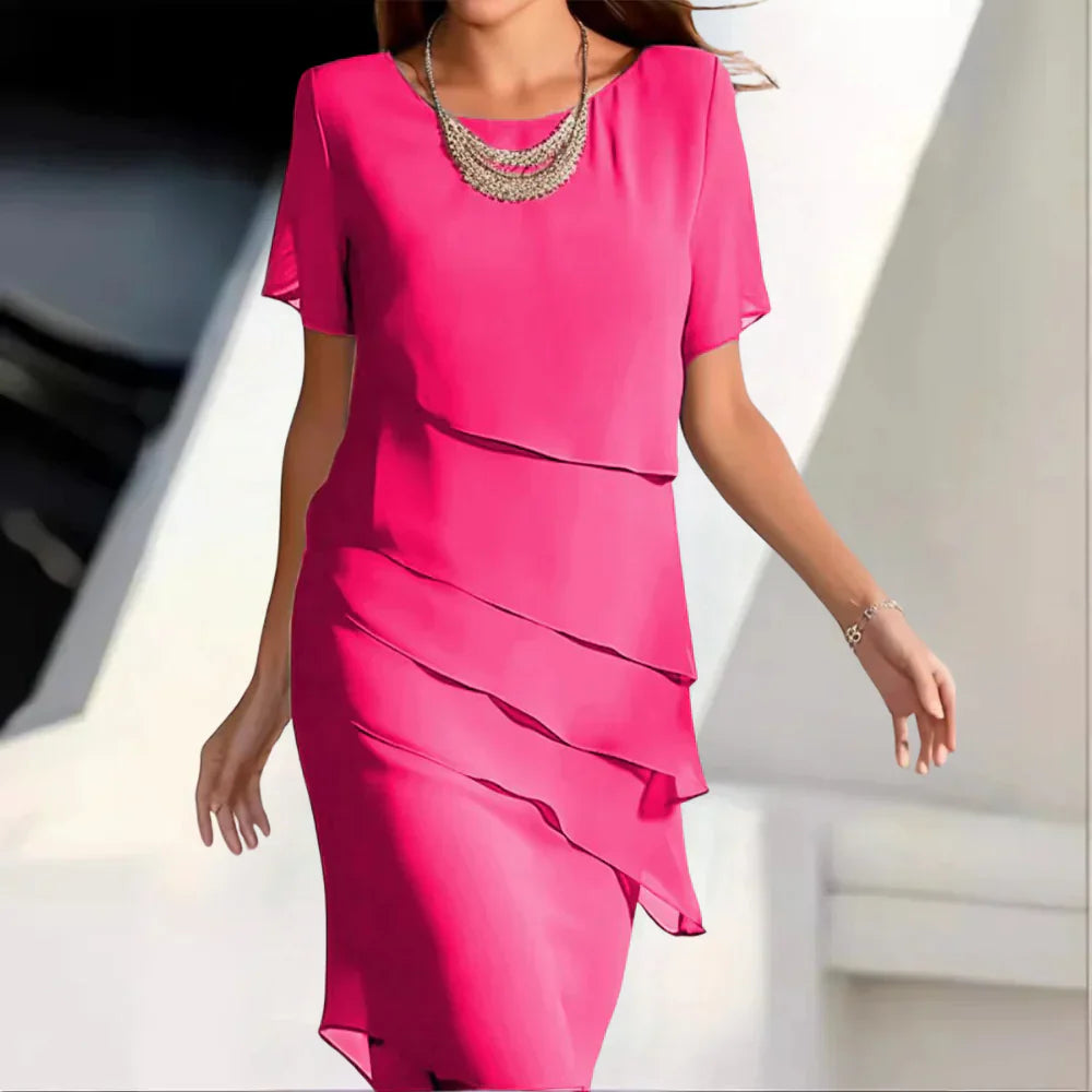 Elena | Elegant Tiered Midi Dress