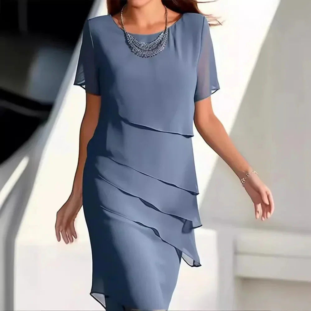 Elena | Elegant Tiered Midi Dress