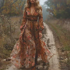 Eliana | Ruffle Boho Maxi Dress