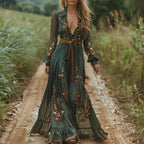 Eliana | Ruffle Boho Maxi Dress