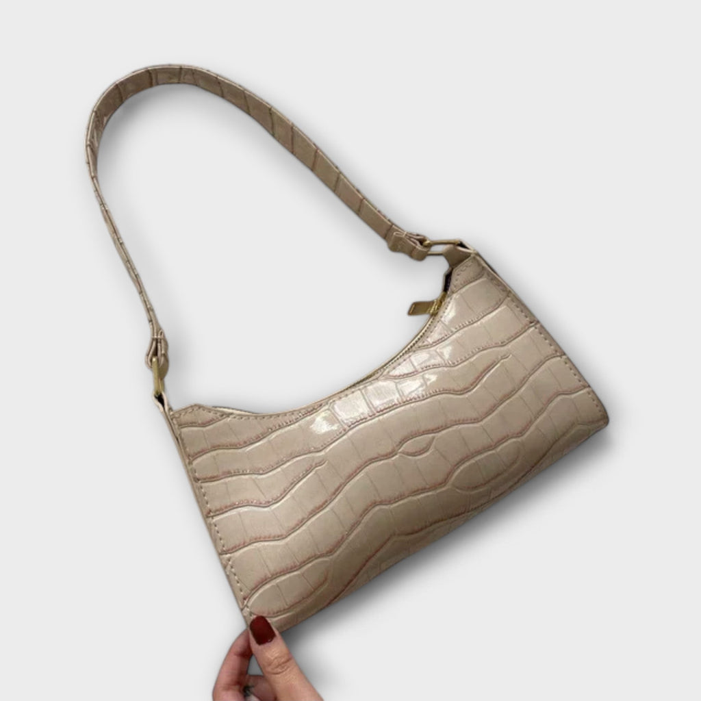 Women’s Shiny Leather Tote Bag - Spacious Elegant Work Bag - Olivia