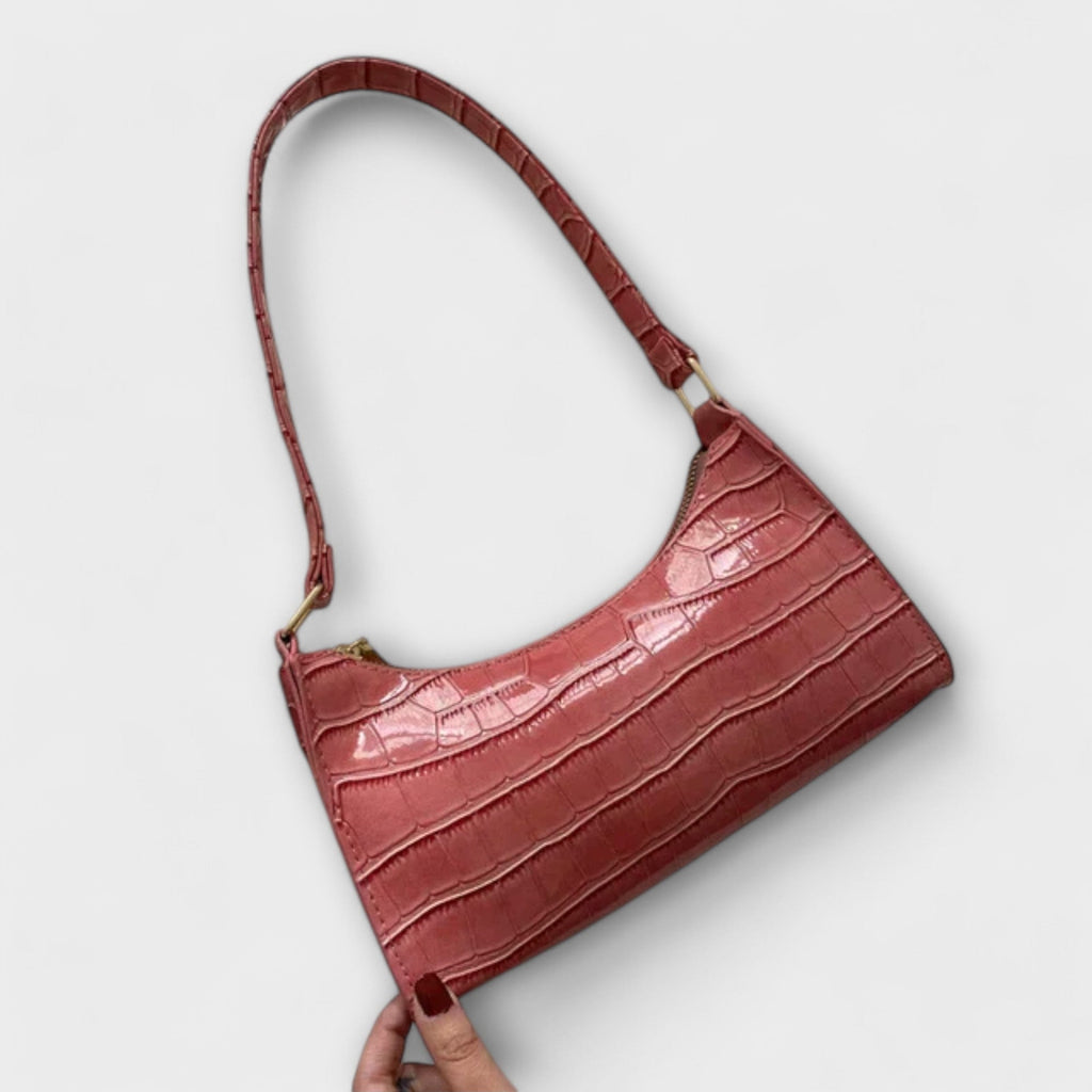 Women’s Shiny Leather Tote Bag - Spacious Elegant Work Bag - Olivia