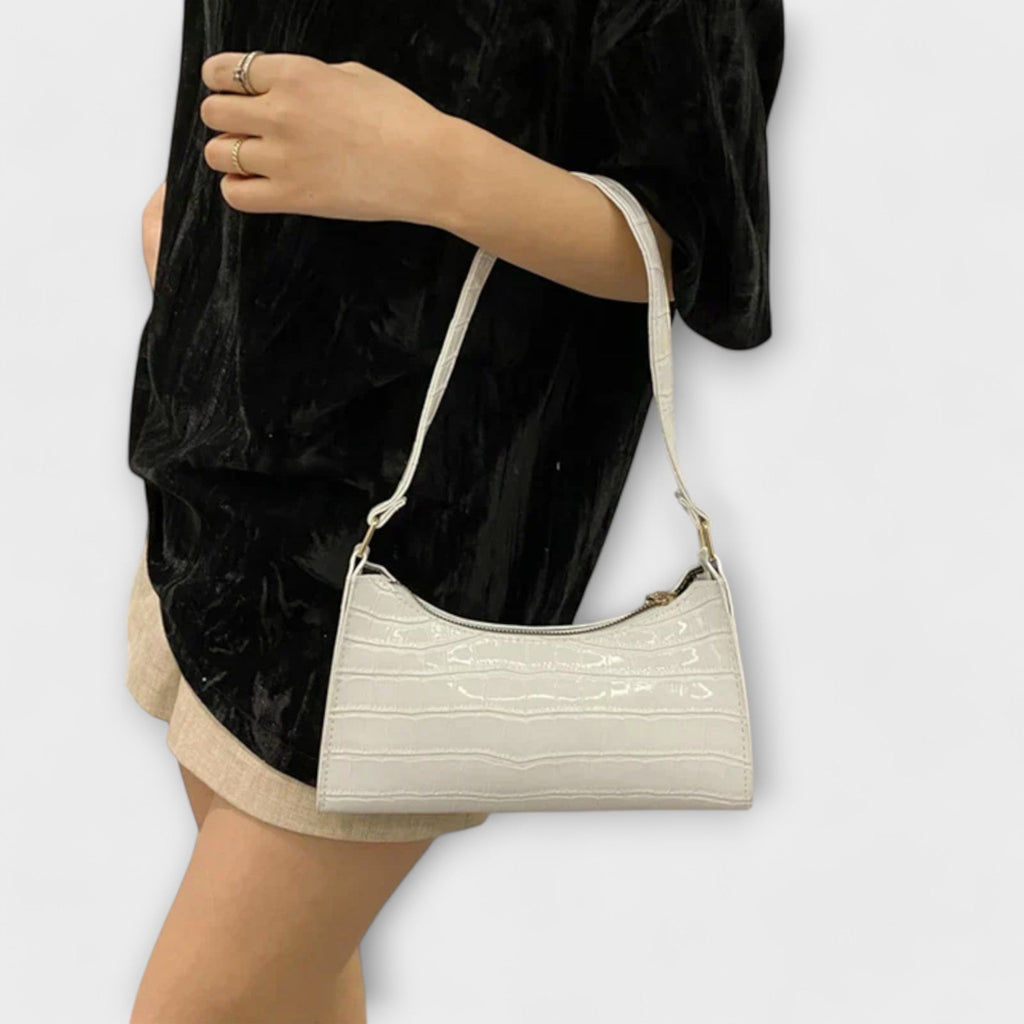 Women’s Shiny Leather Tote Bag - Spacious Elegant Work Bag - Olivia