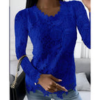 Women’s Lace Blouse – Long Sleeve Elegant Blouse – Clarisse