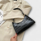 Women’s Shiny Leather Tote Bag - Spacious Elegant Work Bag - Olivia