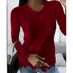 Women’s Lace Blouse – Long Sleeve Elegant Blouse – Clarisse