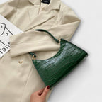 Women’s Shiny Leather Tote Bag - Spacious Elegant Work Bag - Olivia