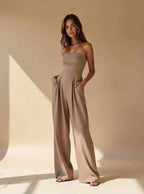 Women’s Strapless Jumpsuit – Loose Summer Casual Jumpsuit – Kayla