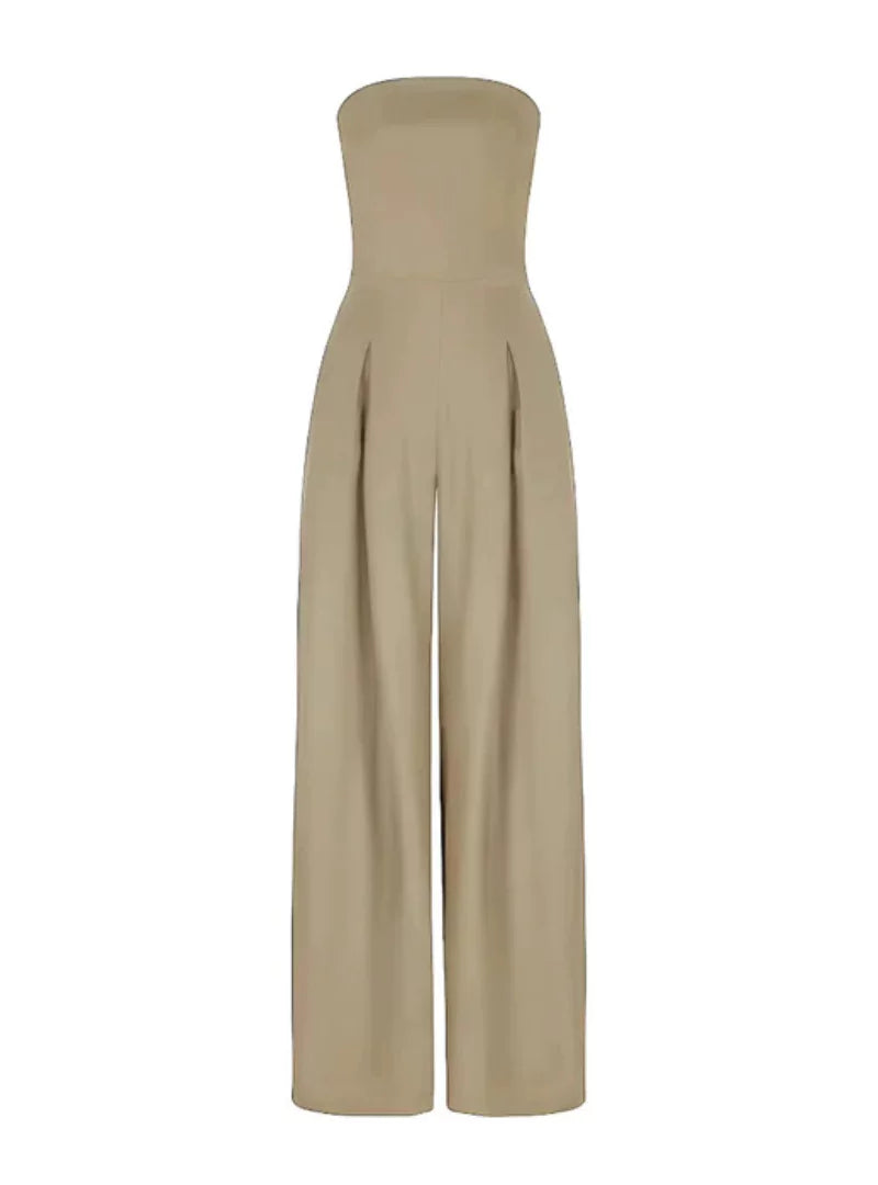 Women’s Strapless Jumpsuit – Loose Summer Casual Jumpsuit – Kayla