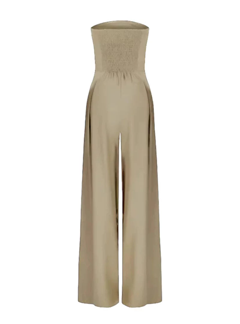Women’s Strapless Jumpsuit – Loose Summer Casual Jumpsuit – Kayla