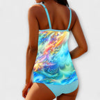 Women’s Tankini Set – Printed Two Piece Swimwear – Aria