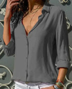 Women’s Satin-Style Blouse – Elegant Dressy Blouse – Kenna