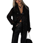 Women’s Plus Size Glitter Blouse – Elegant Party Blouse – Denise