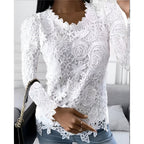 Women’s Lace Blouse – Long Sleeve Elegant Blouse – Clarisse