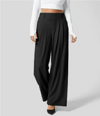 Women’s High Waist Wide Leg Pants - Relaxed Fit Casual Trousers - Lou
