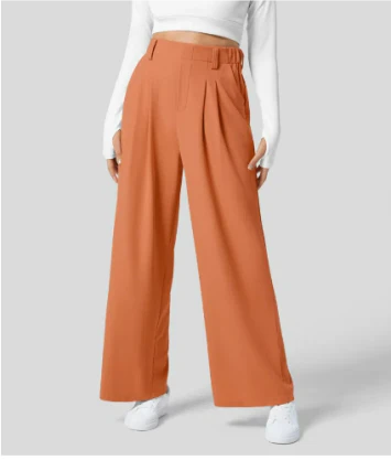 Women’s High Waist Wide Leg Pants - Relaxed Fit Casual Trousers - Lou