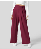 Women’s High Waist Wide Leg Pants - Relaxed Fit Casual Trousers - Lou