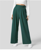 Women’s High Waist Wide Leg Pants - Relaxed Fit Casual Trousers - Lou
