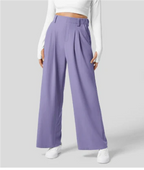 Women’s High Waist Wide Leg Pants - Relaxed Fit Casual Trousers - Lou
