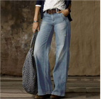 Women’s Vintage Baggy Jeans - High Waist Straight Leg Denim - Mariah