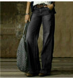Women’s Vintage Baggy Jeans - High Waist Straight Leg Denim - Mariah