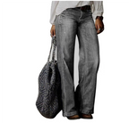 Women’s Vintage Baggy Jeans - High Waist Straight Leg Denim - Mariah