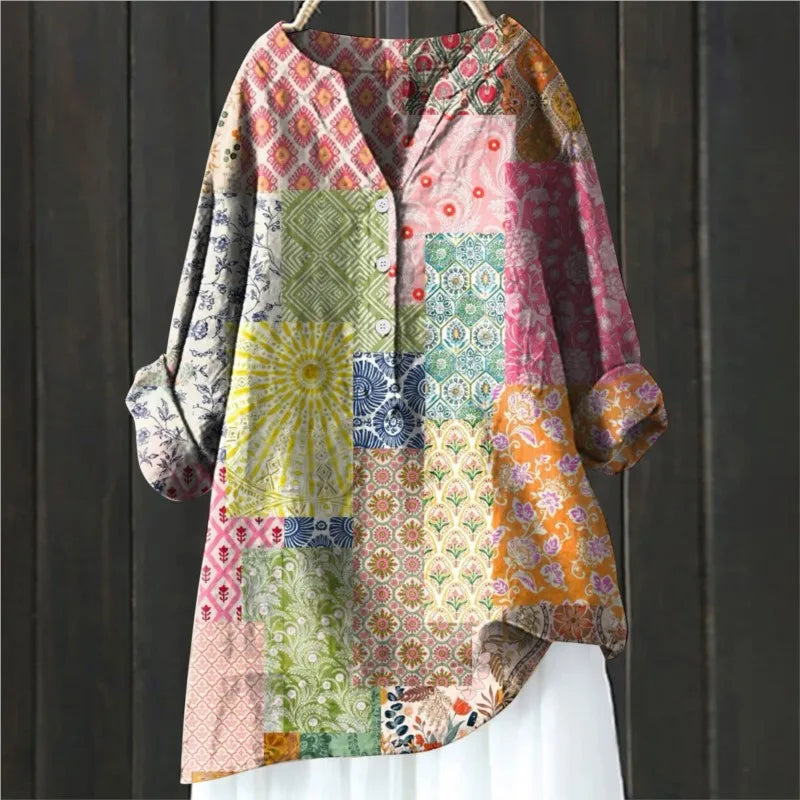Women’s Floral Print Blouse – Casual Summer Blouse – Emma