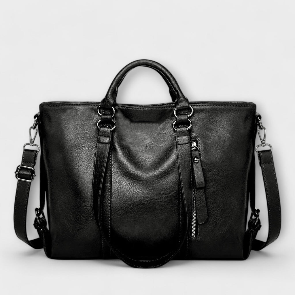 Women’s Large Leather Tote Bag - Spacious Everyday Work Bag - Olivia