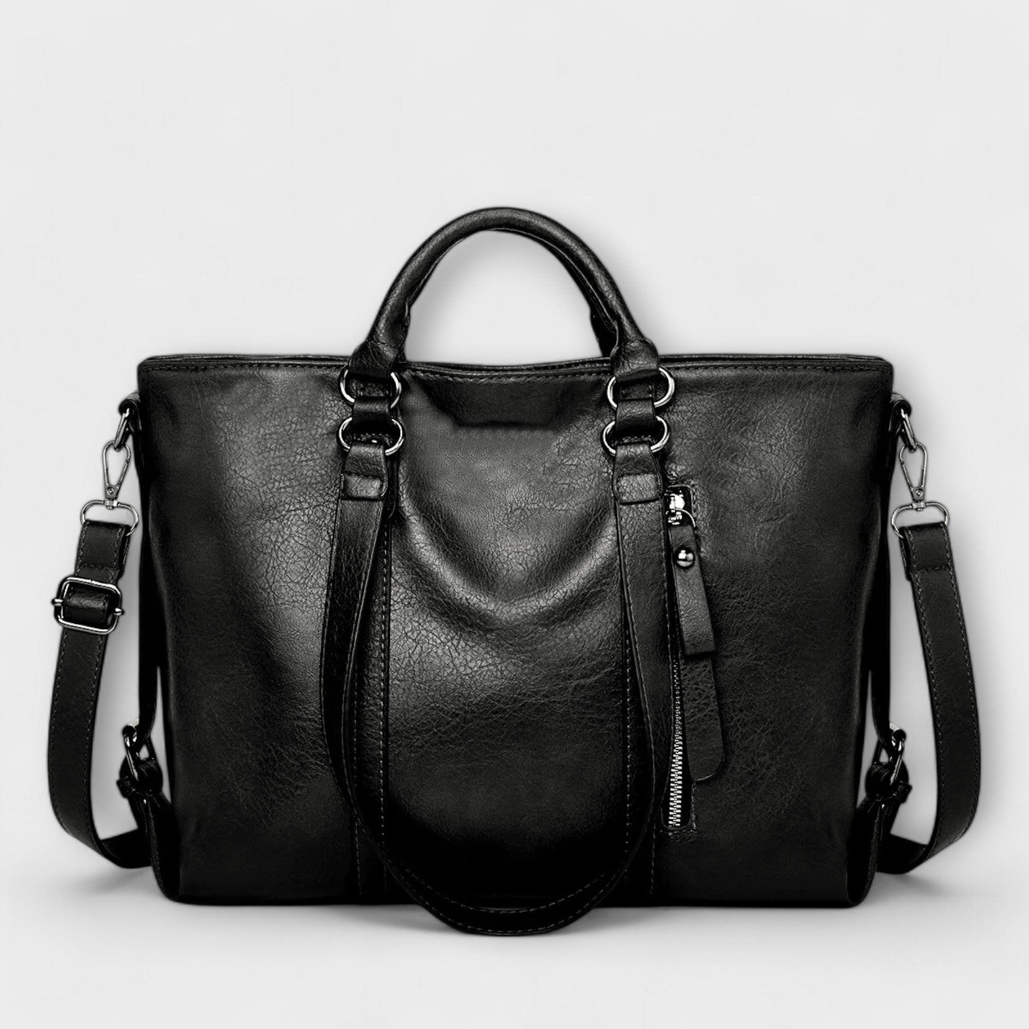 Women’s Large Leather Tote Bag - Spacious Everyday Work Bag - Olivia