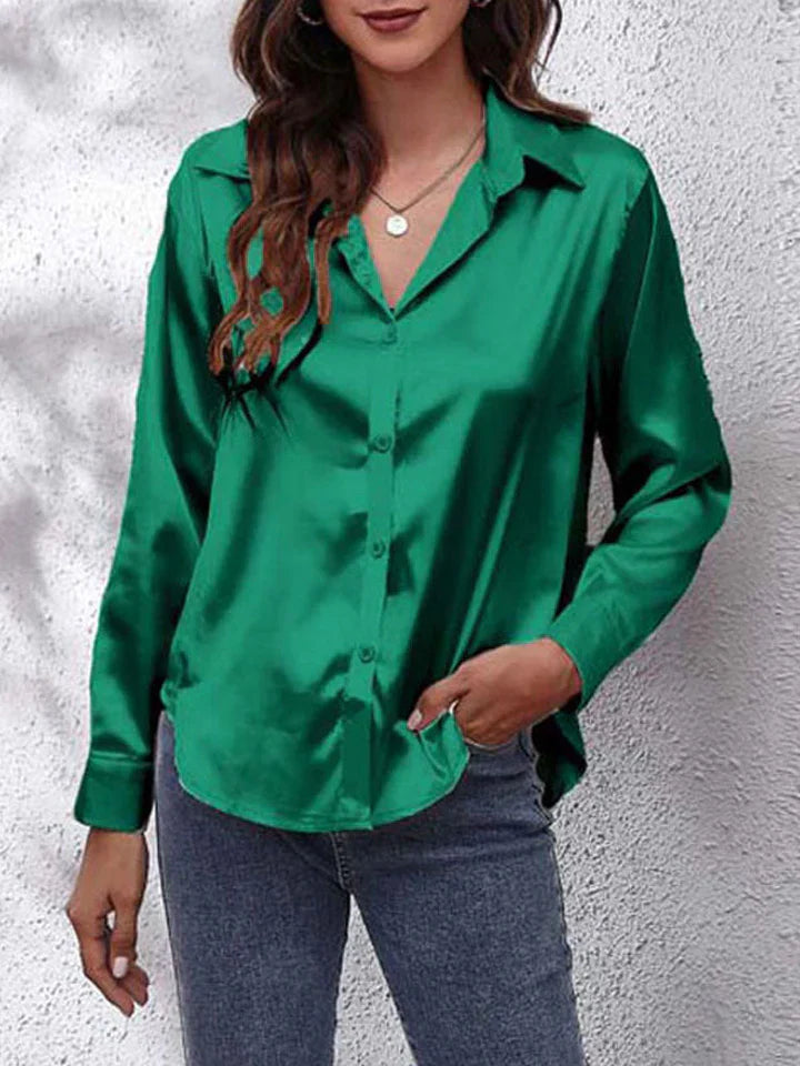 Women’s Blouse – Loose Fit Elegant Work Blouse – Caroline