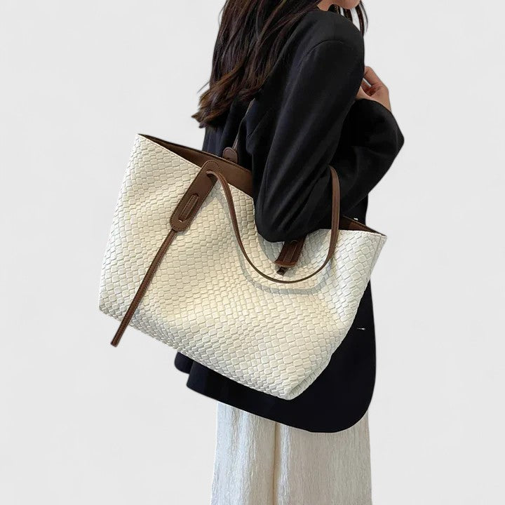 Women’s Woven Tote Bag - Large Capacity Lightweight Bag - Sarenya