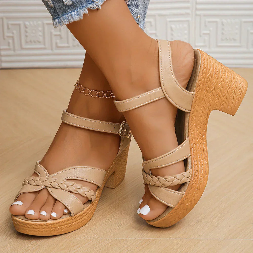 Women’s Classic Mid-Heel Sandals - Elegant Comfort Fit - Gianna