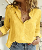 Women’s Long Sleeve Shirt – Casual Elegant Work Blouse – Allison