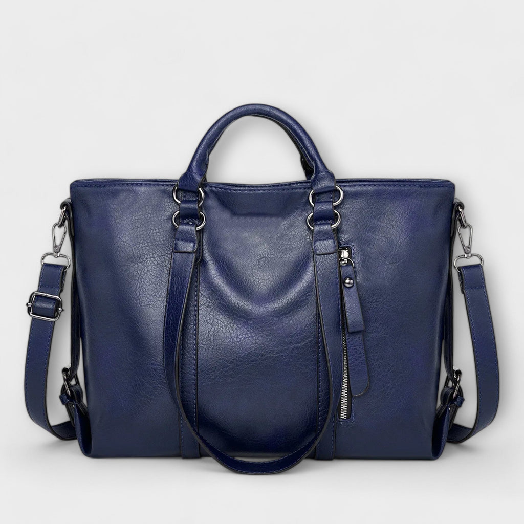 Women’s Large Leather Tote Bag - Spacious Everyday Work Bag - Olivia